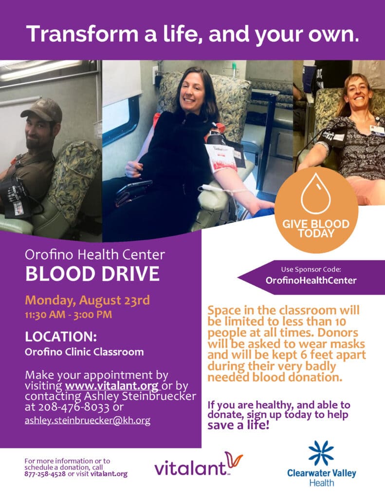 Orofino Blood Drive