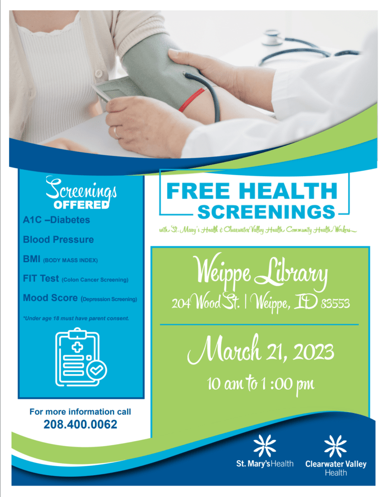 Weippe Library Screening