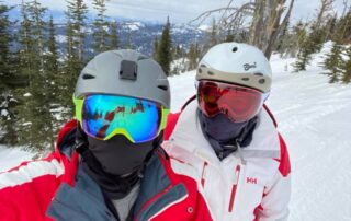 Dr. P & Vicky skiing