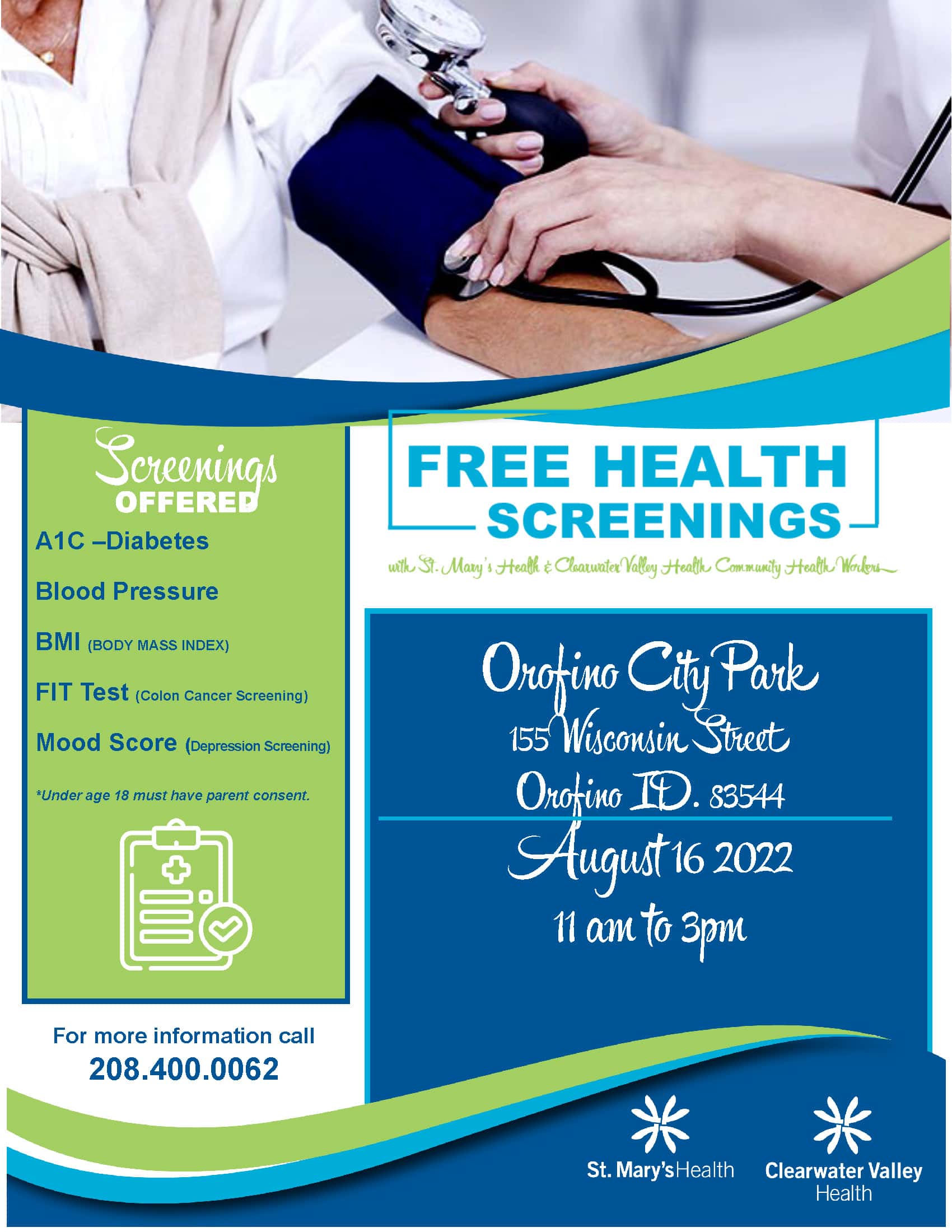Orofino Health Screening